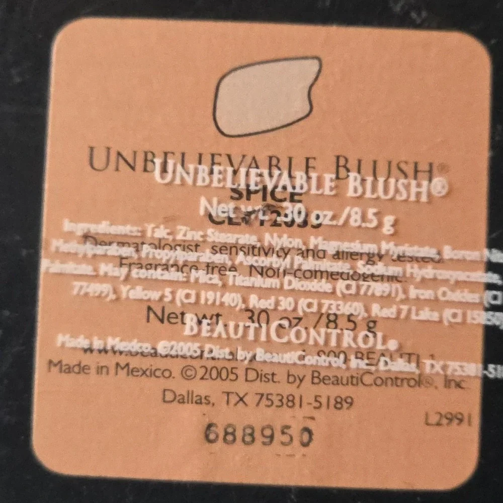 BC Beauticontrol (2005) CL SPICE Unbelievable Blush - New‎ (NOS), Sealed, VTG